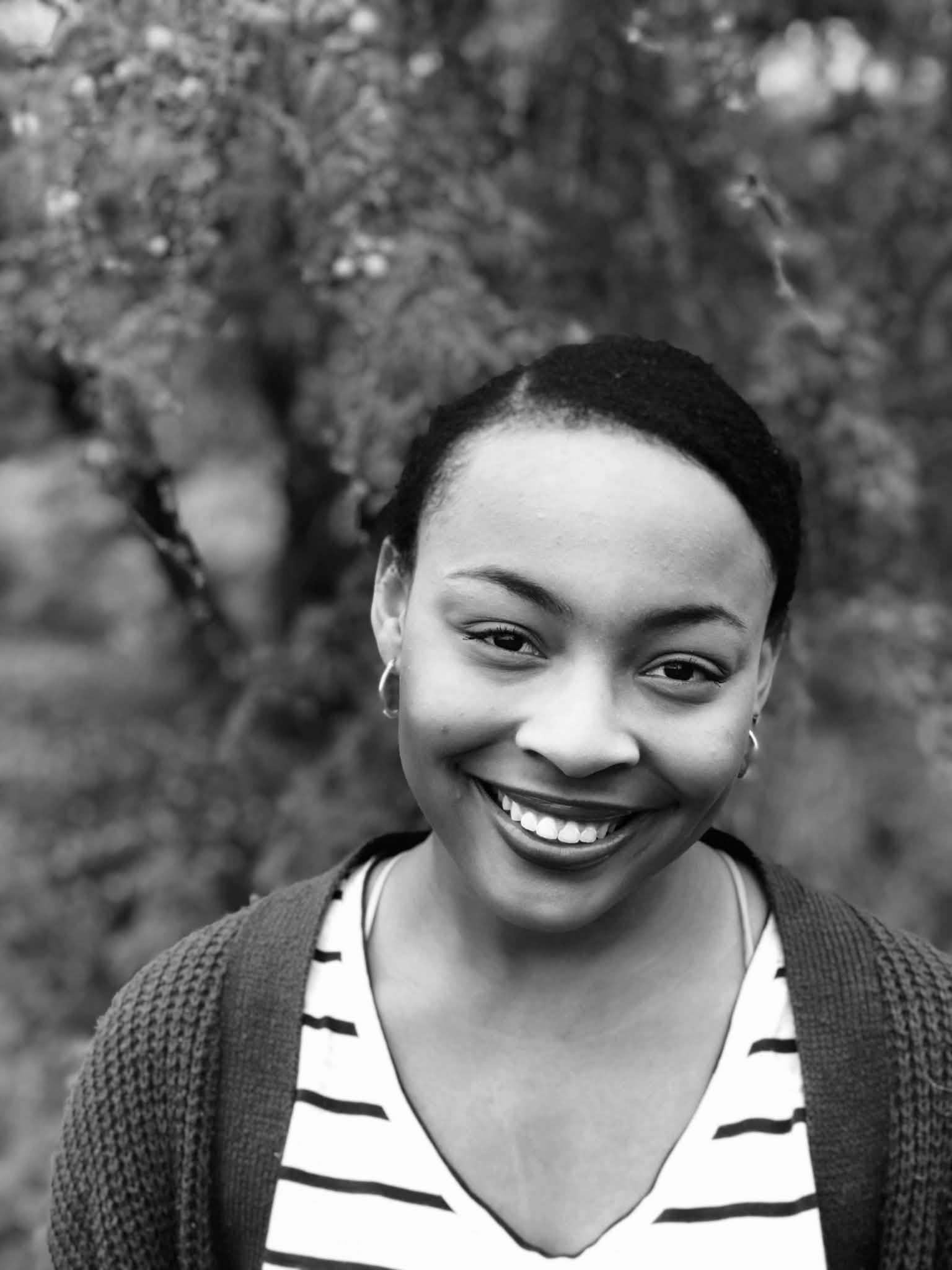 Portrait of Geornay Milton smiling outdoors